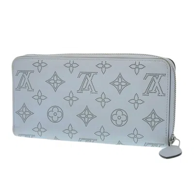 Pre-owned Louis Vuitton Blue Mahina Leather Long Wallet (bi-fold) ()