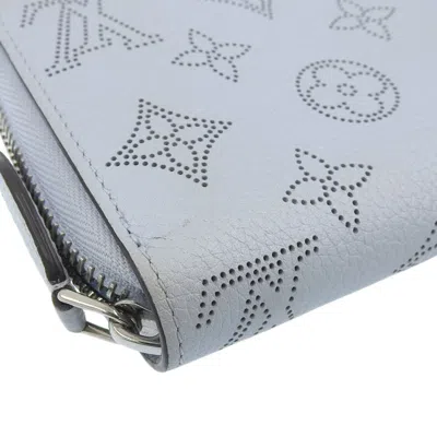 Pre-owned Louis Vuitton Blue Mahina Leather Long Wallet (bi-fold) ()