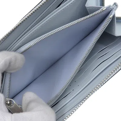 Pre-owned Louis Vuitton Blue Mahina Leather Long Wallet (bi-fold) ()