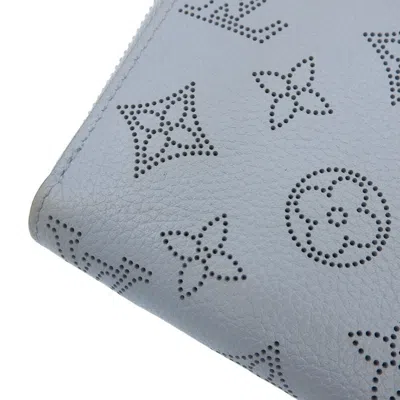 Pre-owned Louis Vuitton Blue Mahina Leather Long Wallet (bi-fold) ()