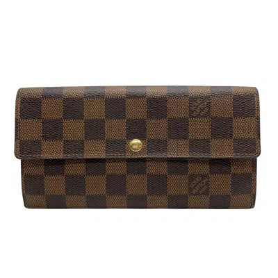 Pre-owned Louis Vuitton Brown Damier Canvas Damier Canvas Long Wallet (bi-fold) ()