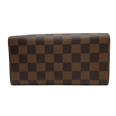 Pre-owned Louis Vuitton Brown Damier Canvas Damier Canvas Long Wallet (bi-fold) ()