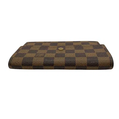 Pre-owned Louis Vuitton Brown Damier Canvas Ebene Damier Canvas Long Wallet (tri-fold) ()