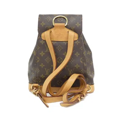 Pre-owned Louis Vuitton Brown Marron Coated Canvas Backpack ()