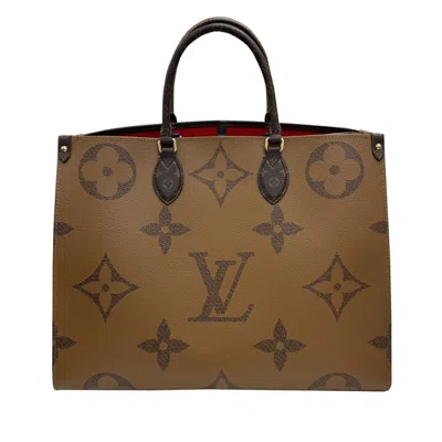 Pre-owned Louis Vuitton Brown Monogram Monogram Reverse Monogram Monogram Reverse Tote Bag ()
