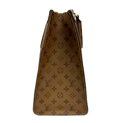 Pre-owned Louis Vuitton Brown Monogram Monogram Reverse Monogram Monogram Reverse Tote Bag ()