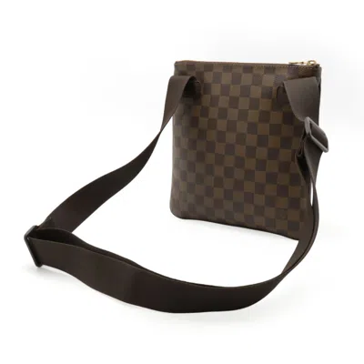 Pre-owned Louis Vuitton Damier Brown Pvc Pochette Shoulder Bag ()