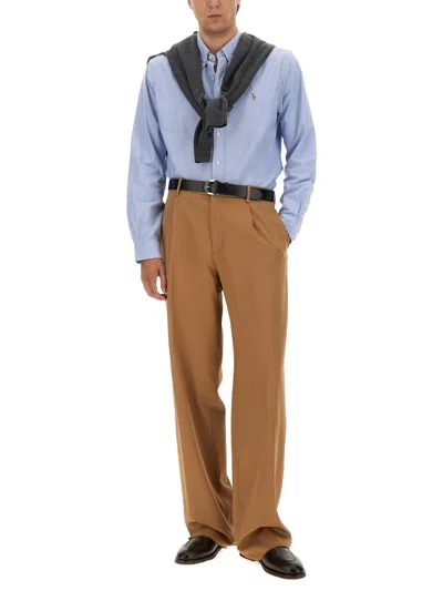 Polo Ralph Lauren "oxford Custom" Shirt In Blue