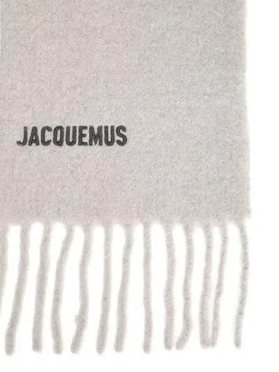 Jacquemus Alpaca Wool Scarf Scarves And Foulards Grey