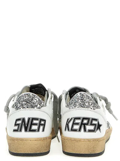 Golden Goose Low Top Leather Sneakers With Glitter Detail