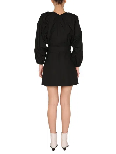 Patou Balloon Sleeves Dress In Black