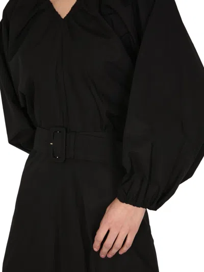 Patou Balloon Sleeves Dress In Black