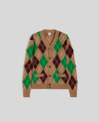 Aspesi Cardigan In Lana Shetland In Neutral