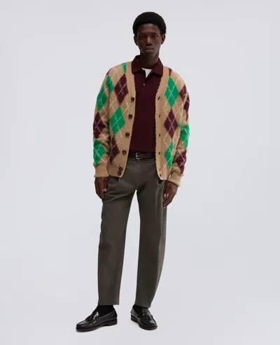 Aspesi Cardigan In Lana Shetland In Neutral