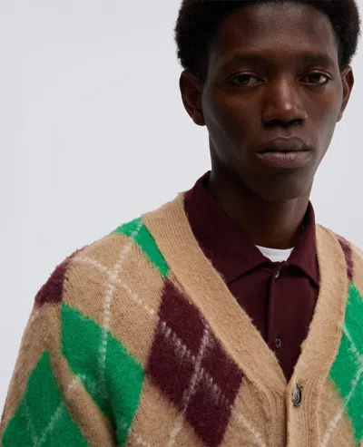 Aspesi Cardigan In Lana Shetland In Neutral