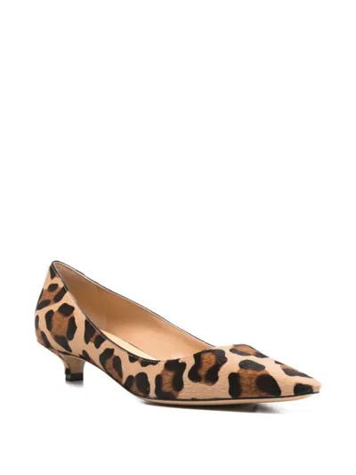 Francesco Russo 35mm Leopard-print Kitten-heel Pumps In Brown