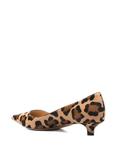 Francesco Russo 35mm Leopard-print Kitten-heel Pumps In Brown