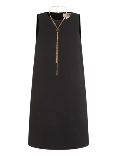 Twinset Sleeveless Mini Dress In Black