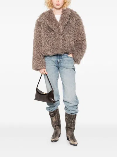 Tagliatore Teddy-textured Cropped Jacket In Multi