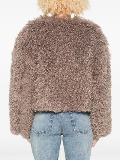 Tagliatore Teddy-textured Cropped Jacket In Multi