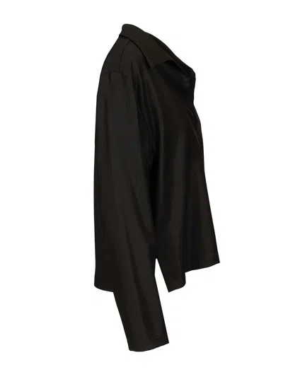 Barena Venezia Long-sleeve Collared Top In Black
