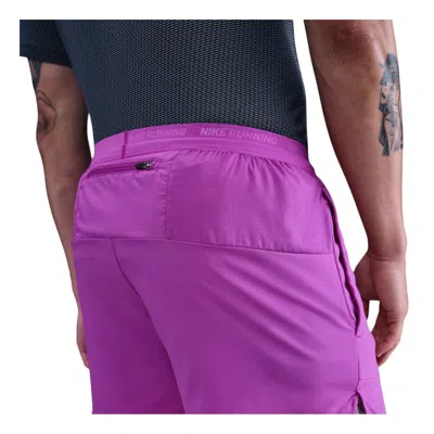 Nike Dri-fit Stride 5"" Hidden Lined Running Shorts 'vivid Purple' In Multi