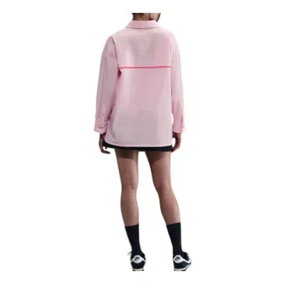 Nike (wmns)  Sportswear Chill Poplin Woven Loose Long-sleeve Button-down Top 'pink Foam'