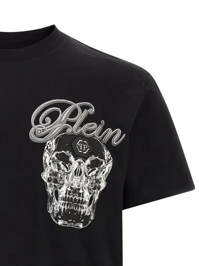 Philipp Plein Crew Neck T-shirt With Print In Black