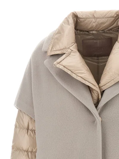 Herno Hood Insert Down Jacket In Neutral