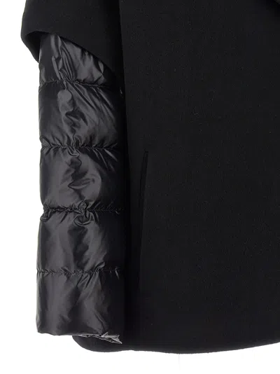Herno Hood Insert Down Jacket Puffer Jackets Black In Black