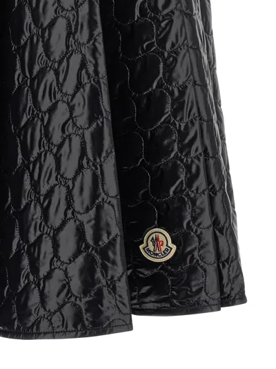 Moncler Black Padded Midi Skirt In Black