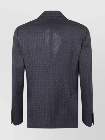 Lardini Houndstooth-pattern Blazer In Blue