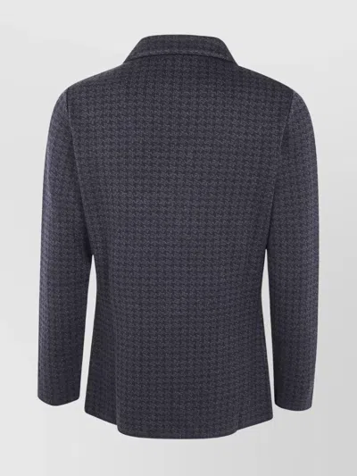 Lardini Houndstooth Three-button Jacket In Blue