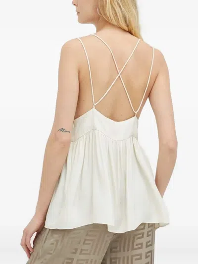 Lovechild Tie-strap Smocked Blouse In Multi