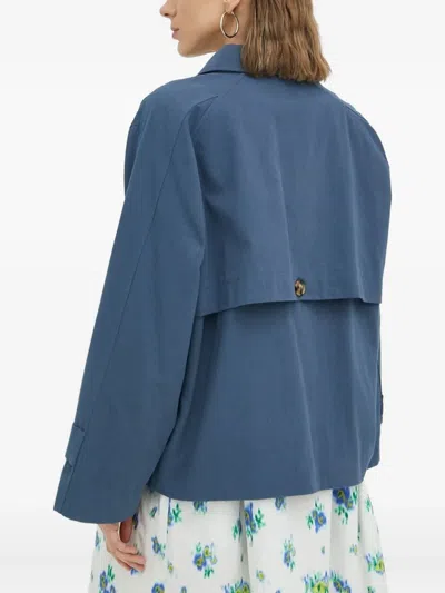 Lovechild Collared Button-cuff Jacket In Blue