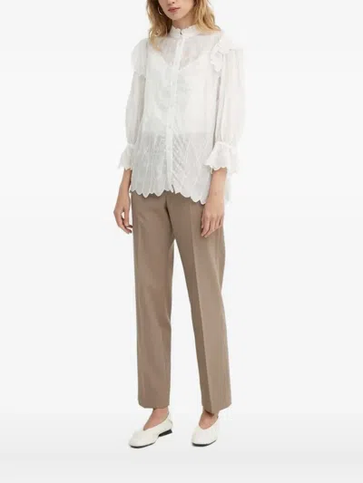 CYPERUS BB CARO 荷叶边刺绣上衣