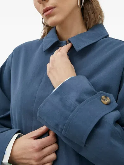 Lovechild Collared Button-cuff Jacket In Blue