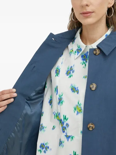 Lovechild Collared Button-cuff Jacket In Blue