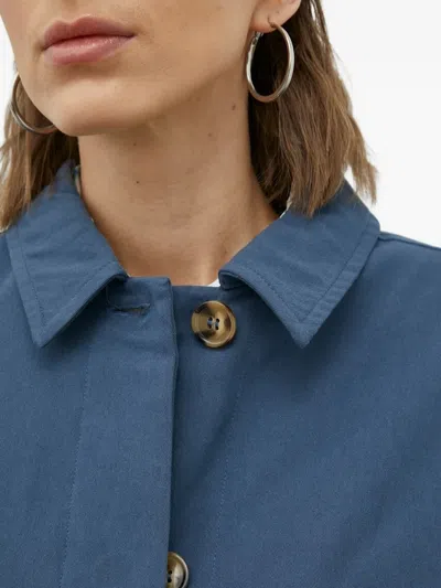 Lovechild Collared Button-cuff Jacket In Blue