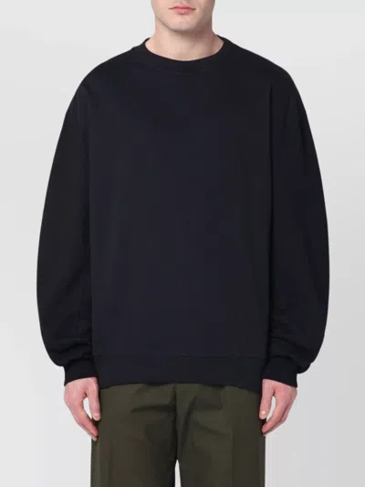Dries Van Noten Crew Neck Sweatshirt Zipper Detail In Multi