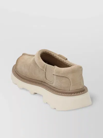 Ugg Suede Lace-up Chunky Sole Shoes In Brown