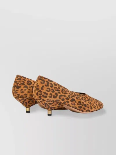 Isabel Marant Leopard Print Slip On Heels In Brown