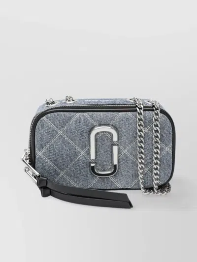 Marc Jacobs Small Crossbody Bag The Snapshot In Quilted Denim In Blue