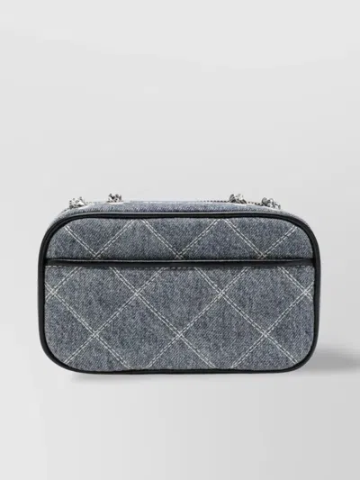 Marc Jacobs Small Crossbody Bag The Snapshot In Quilted Denim In Blue