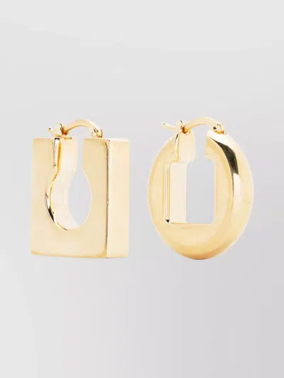 Jacquemus Les Boucles Rond Carre Earrings In Gold
