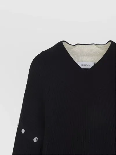 Sportmax Tay Oversized Jumper With Detachable Sleeves In Blue