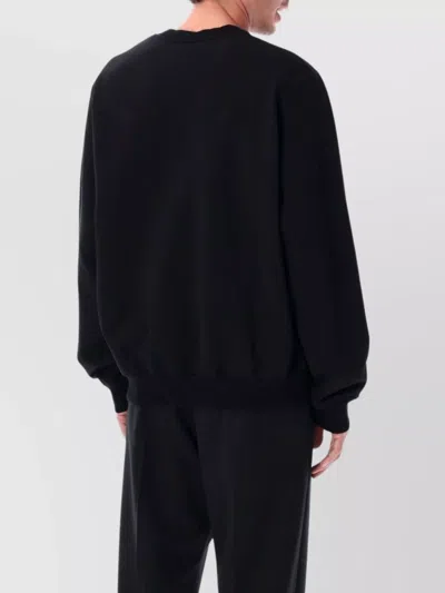 Casablanca Graphic Print Crew Neck Sweater In Black