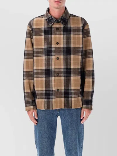 Apc A.p.c. Blue Shirts Men In Neutral