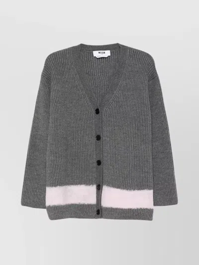 Msgm Cardigan In Gray
