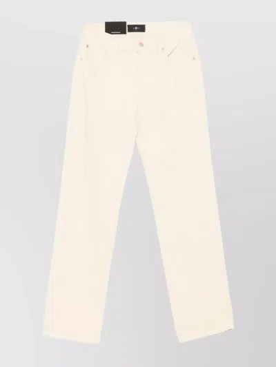 7 For All Mankind Calie Straight Leg Corduroy Pants Clothing In Neutral
